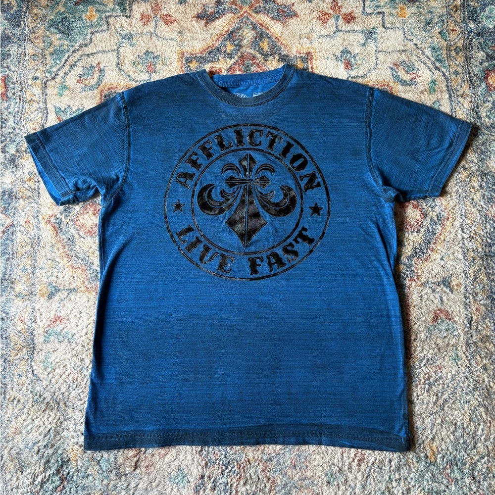 Affliction Live Fast Y2K Logos T-shirt Size XXL
